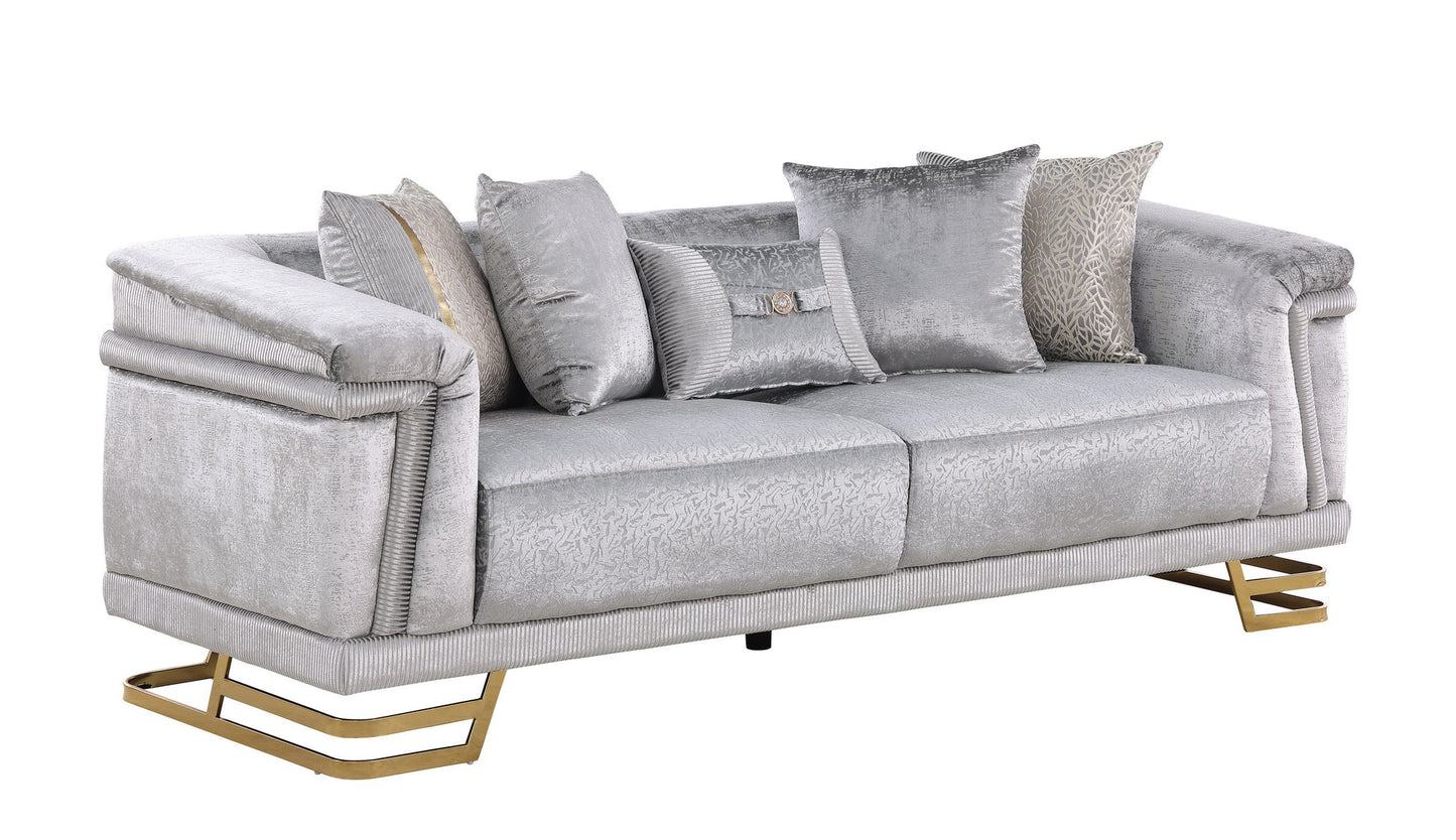 Amalfi Grey Fabric Living Room Set