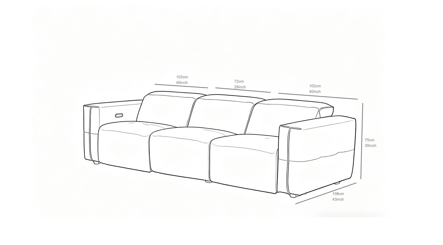 Ember Brown Italian Leather/Match POWER Reclining Sofa and Loveseat (3+2) MI-2500