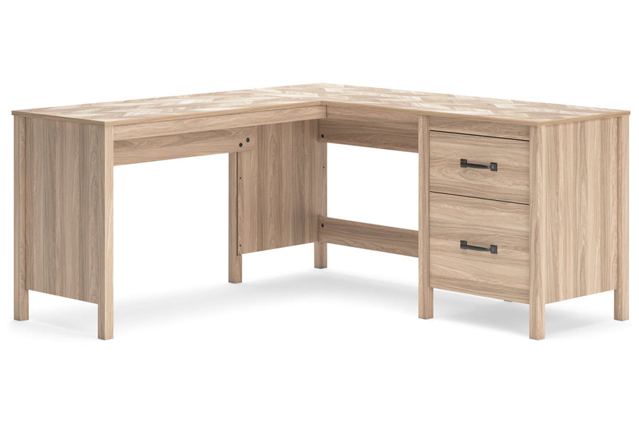 Battelle Tan 60" Home Office Desk with Return H3929