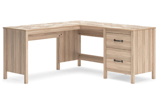 Battelle Tan 60" Home Office Desk with Return H3929
