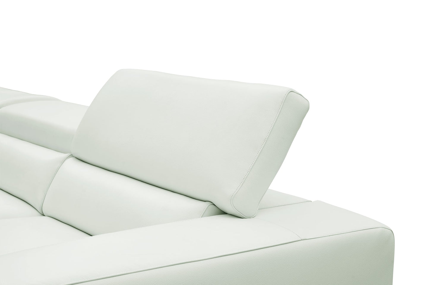 Nella White Sectional Sofa | Italian Leather Match MI-5107
