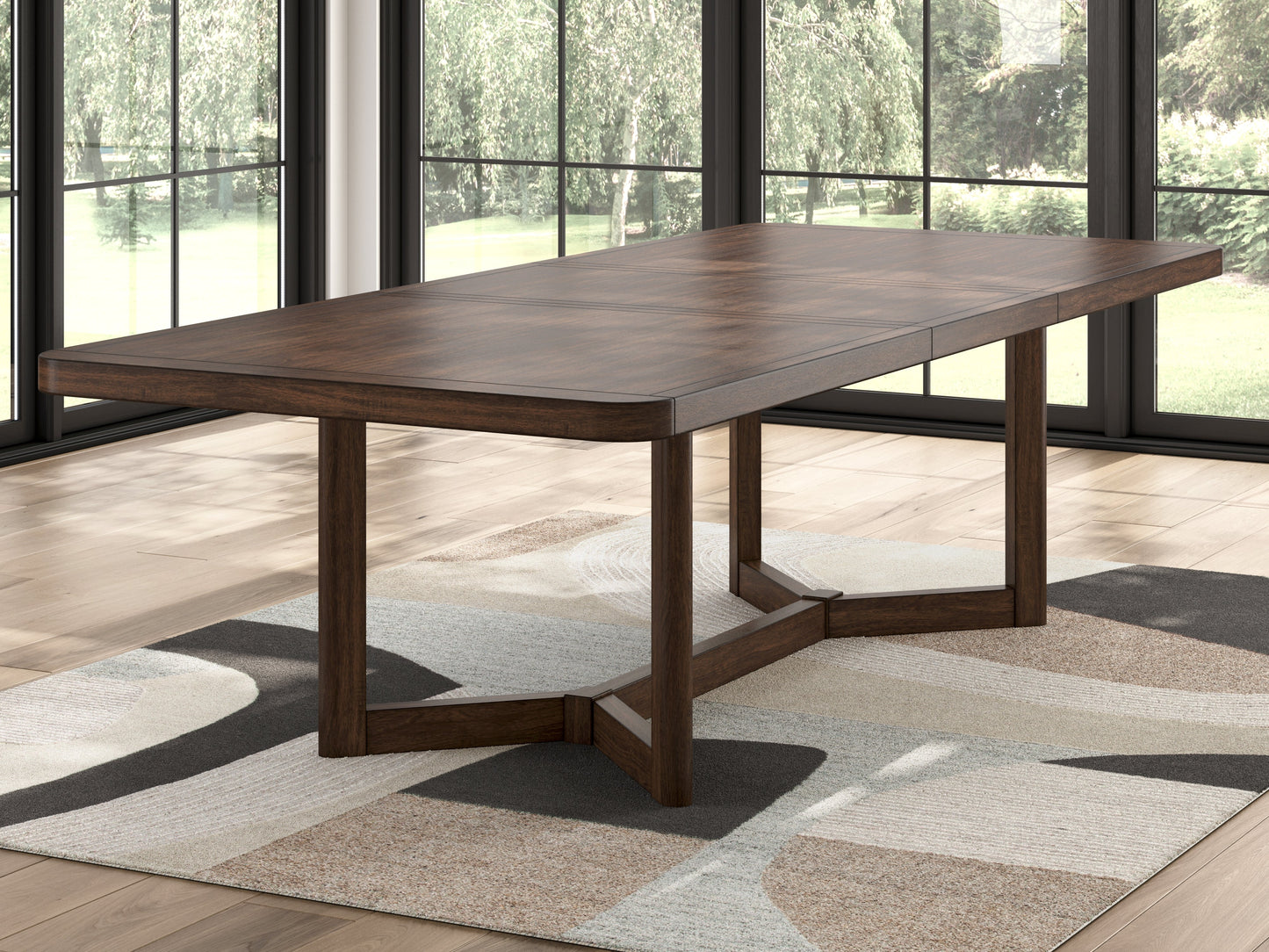 Dilenno Dark Brown Extendable Dining Room Set 85735