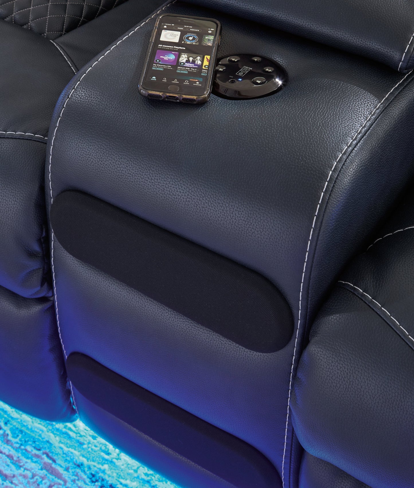 Fyne-Dyme Sapphire Power Reclining Sofa and Loveseat 36603