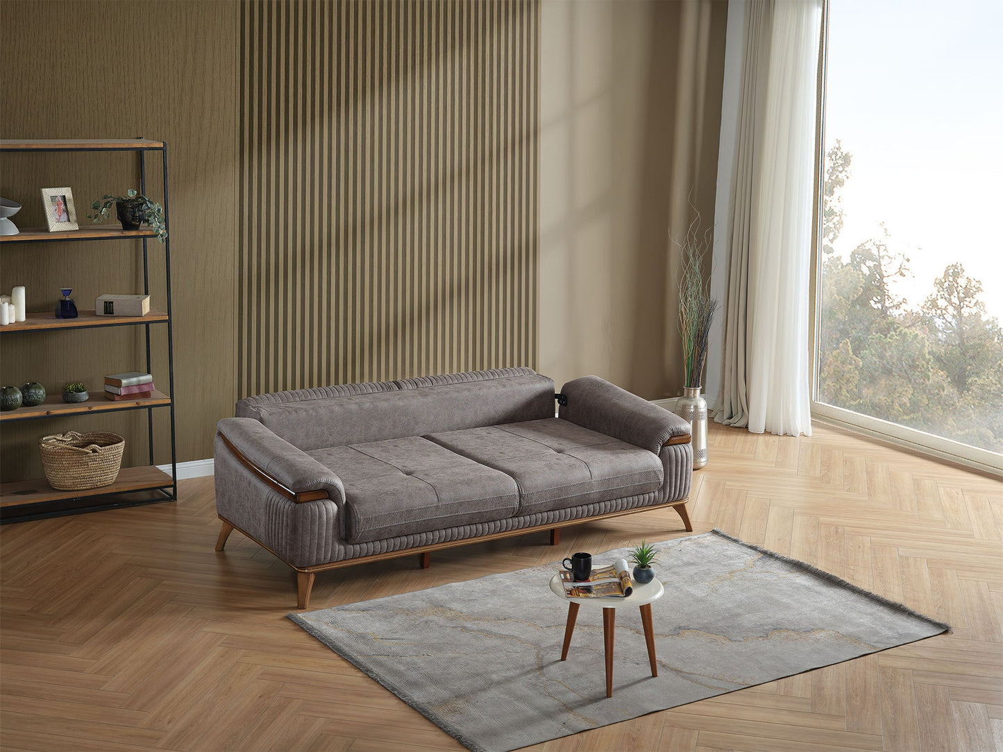 Beta 3-pieces (Sofa & Loveseat & Chair) Livingroom Set Fume