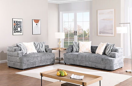 Stepso Grey Boucle Living Room Set S1400