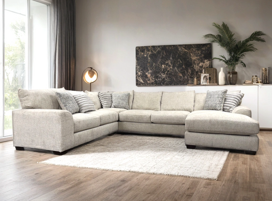 Cream Fabric OVERSIZED Sectional 8600