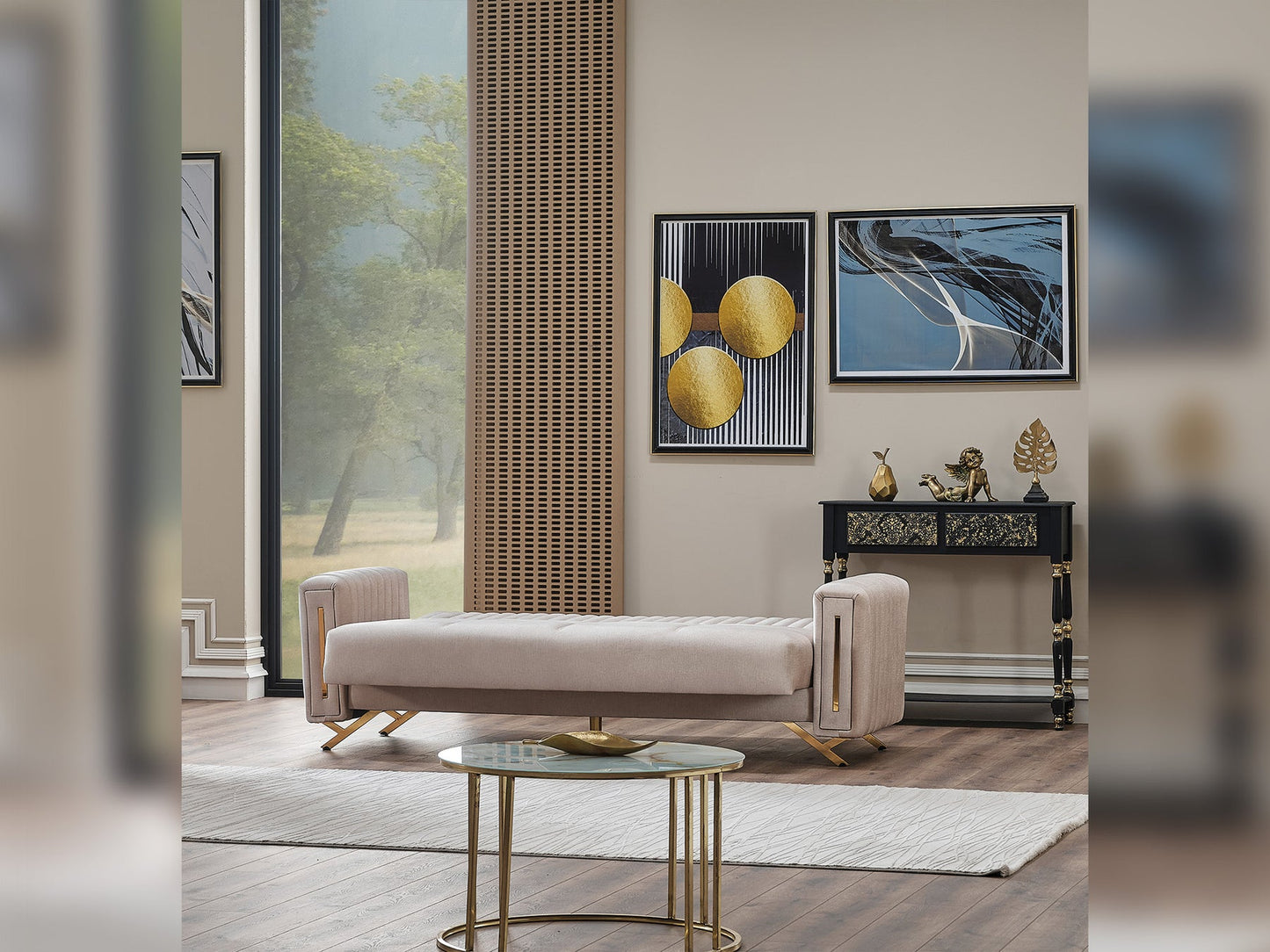 Senfoni 3-pieces (Sofa & Loveseat & Chair) Livingroom Set Beige
