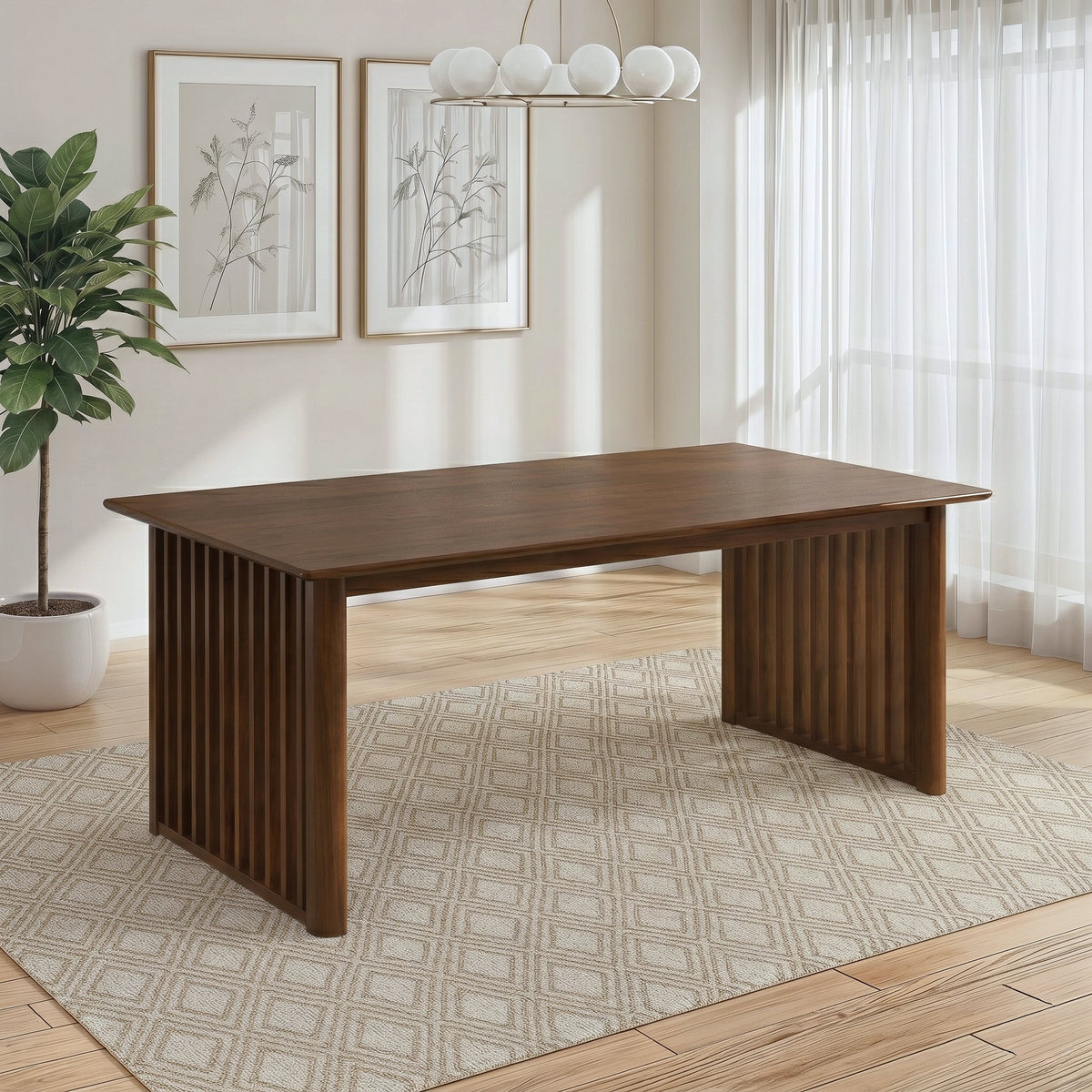 Frontignan Walnut Rectangular Dining Table
