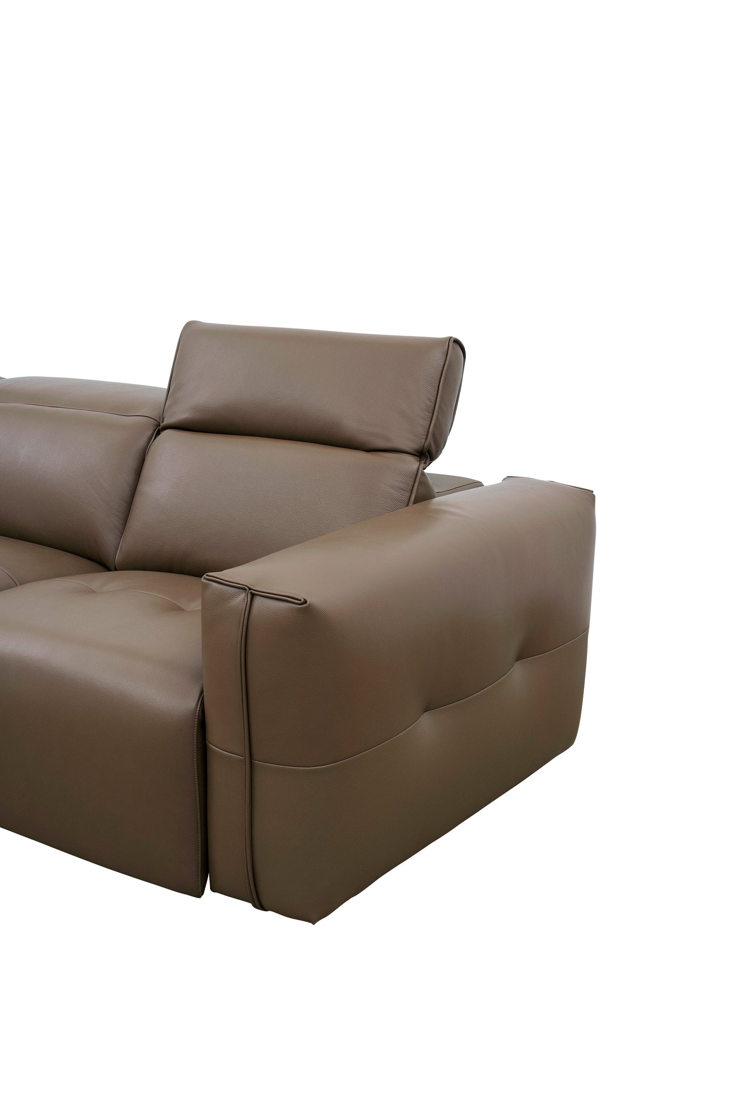 Ember Brown Italian Leather/Match POWER Reclining Sofa and Loveseat (3+2) MI-2500