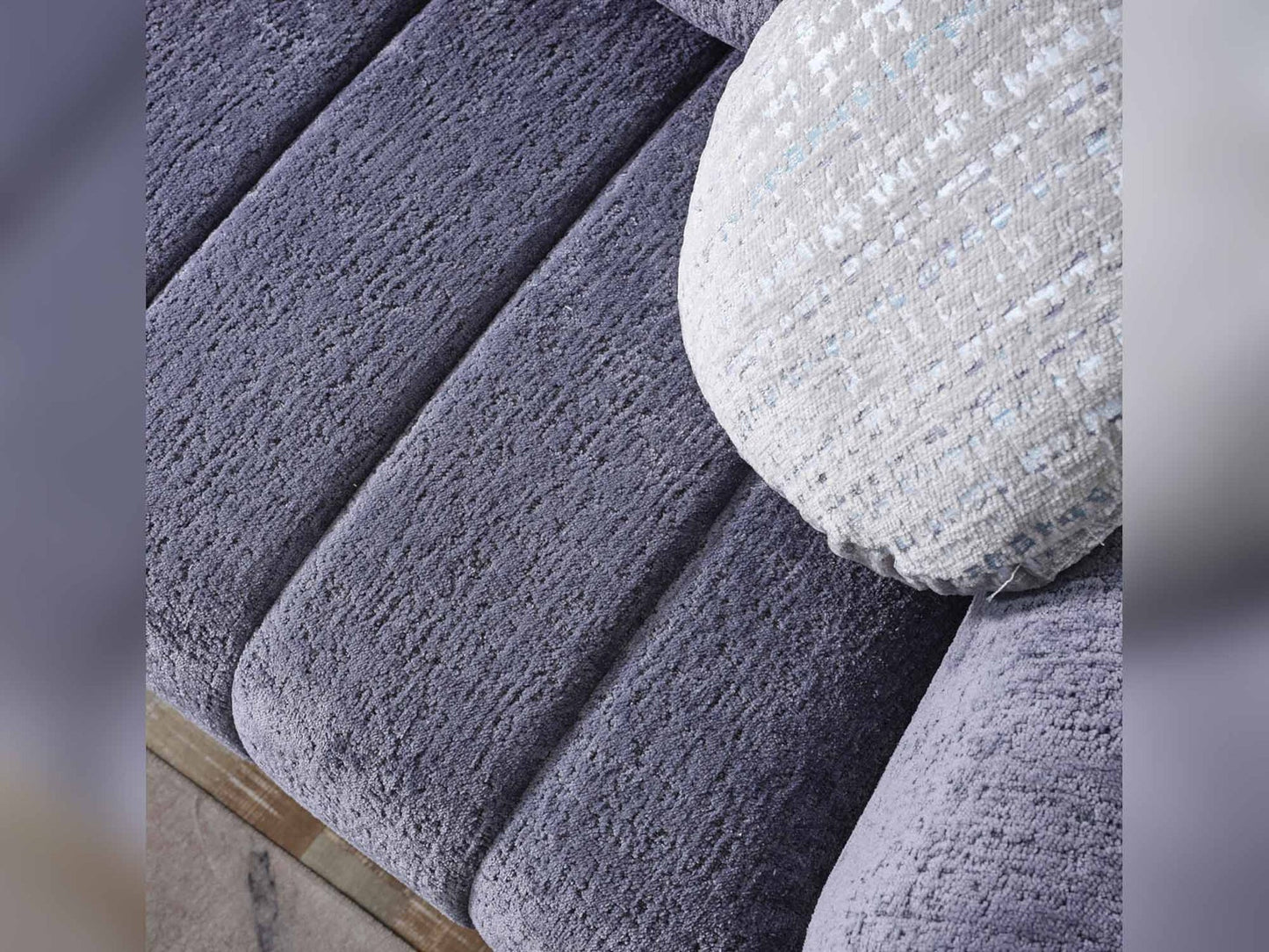 Snowy 3-pieces (Sofa & Loveseat & Swivel Chair) Livingroom Set Anthracite