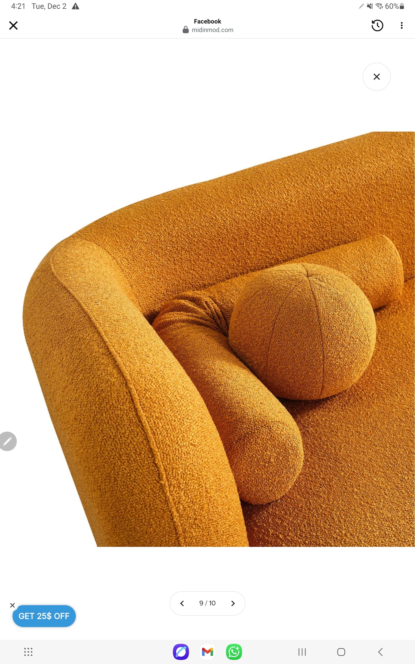 Donna Japandi Style  Yellow Boucle Sofa