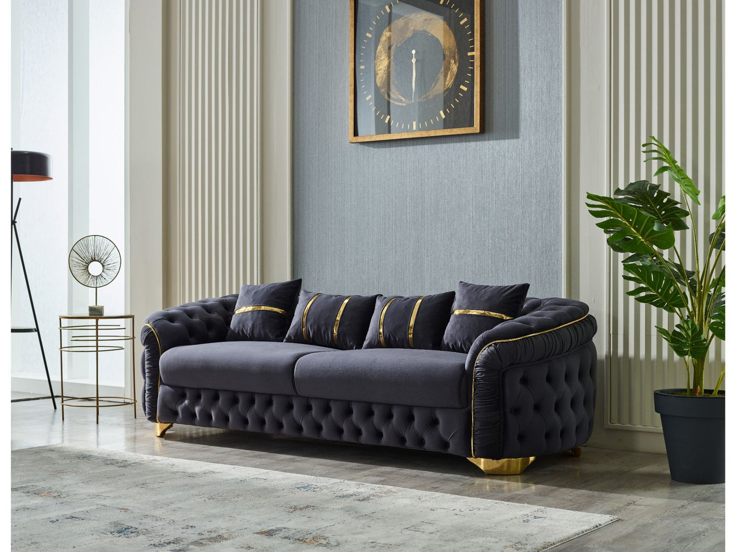 Arizona 3-pieces (Sofa & Loveseat & Chair) Livingroom Set Anthracite