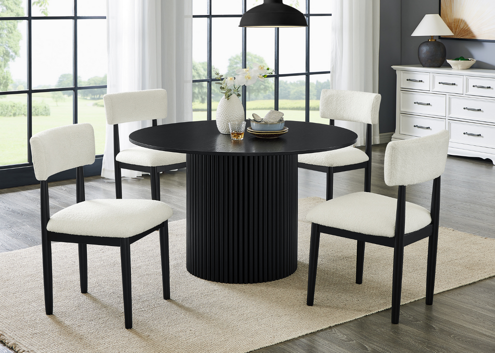 Elan Black 4pc Dining Room Set D175