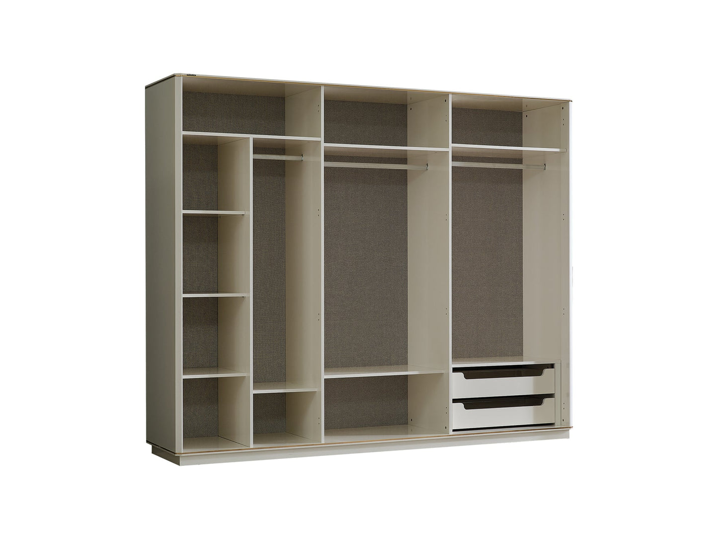 Zen Luxury Bedroom Set (Bed& Dresser With Mirror & 2 Nightstand)