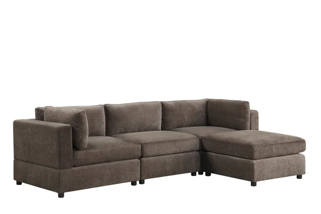 Sol Chocolate Corduroy Reversible Sectional
