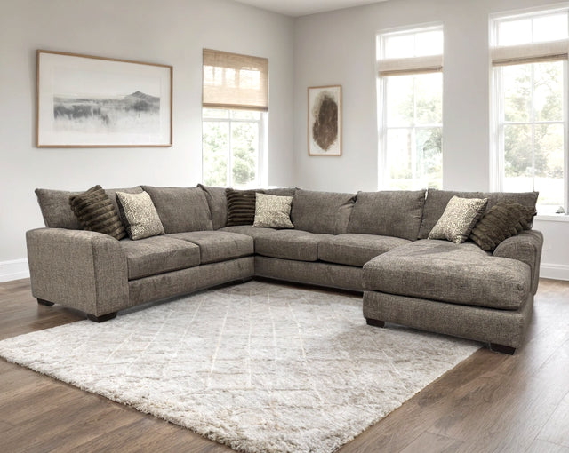 Taupe Fabric OVERSIZED Sectional 8600