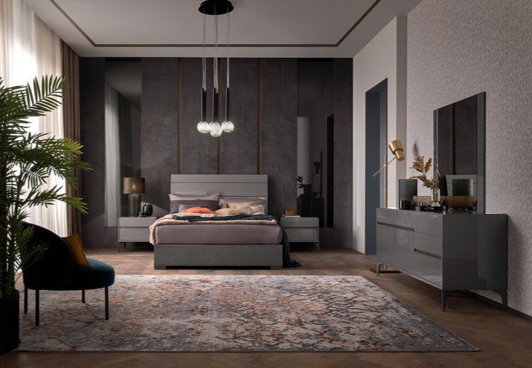 Graphite Italian Luxury Bedroom Set
