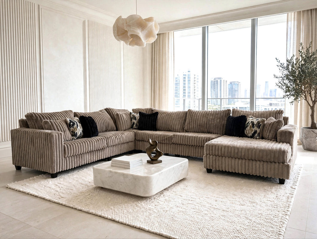 Cocoa 170" 4pc OVERSIZED Sectional 9900