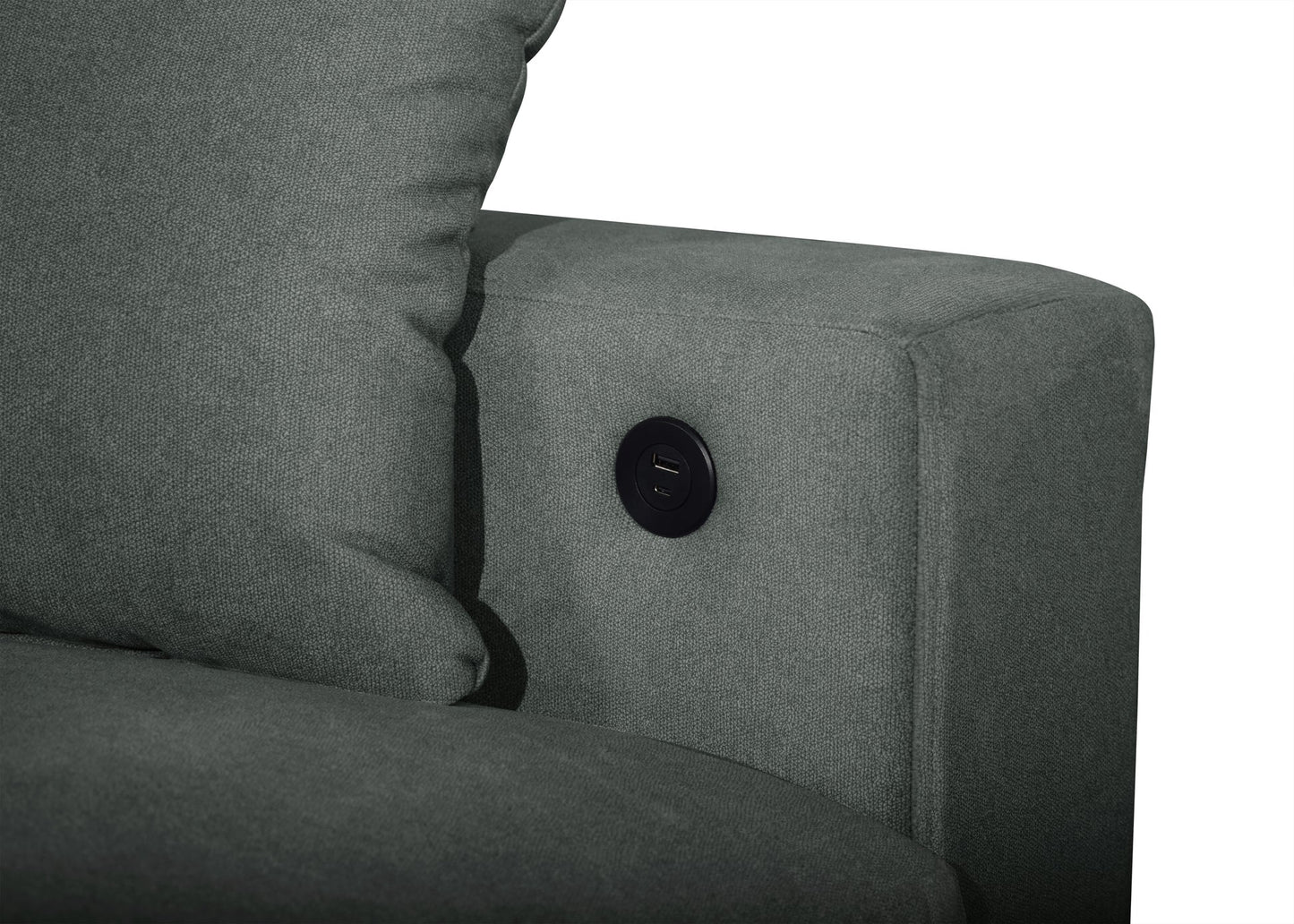 Bexley Grey Fabric Pull-Out Bed Living Room Set S3690