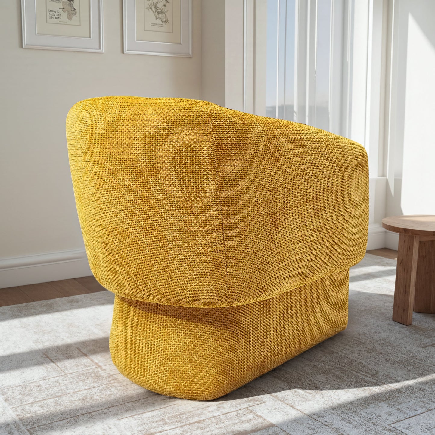 Wichita Gold Chenille Lounge Chair