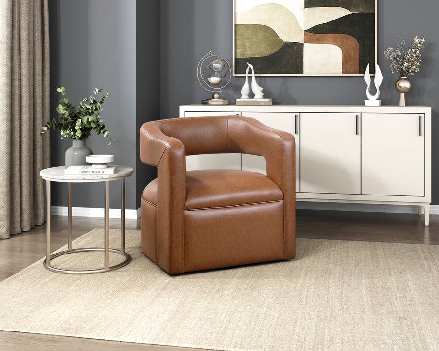Sawyer Camel Swivel Accent Chair 1123