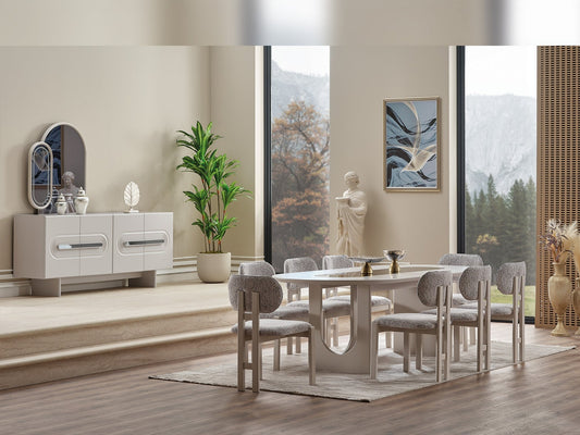 Parma Diningroom Set (78"Dining Table & 6 Dining Chair)
