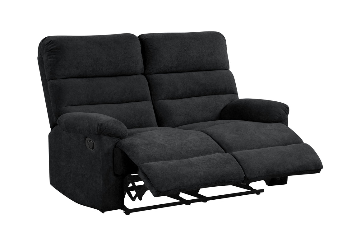 Albert20 Black WATER RESISTANT Fabric 3pc Reclining Set