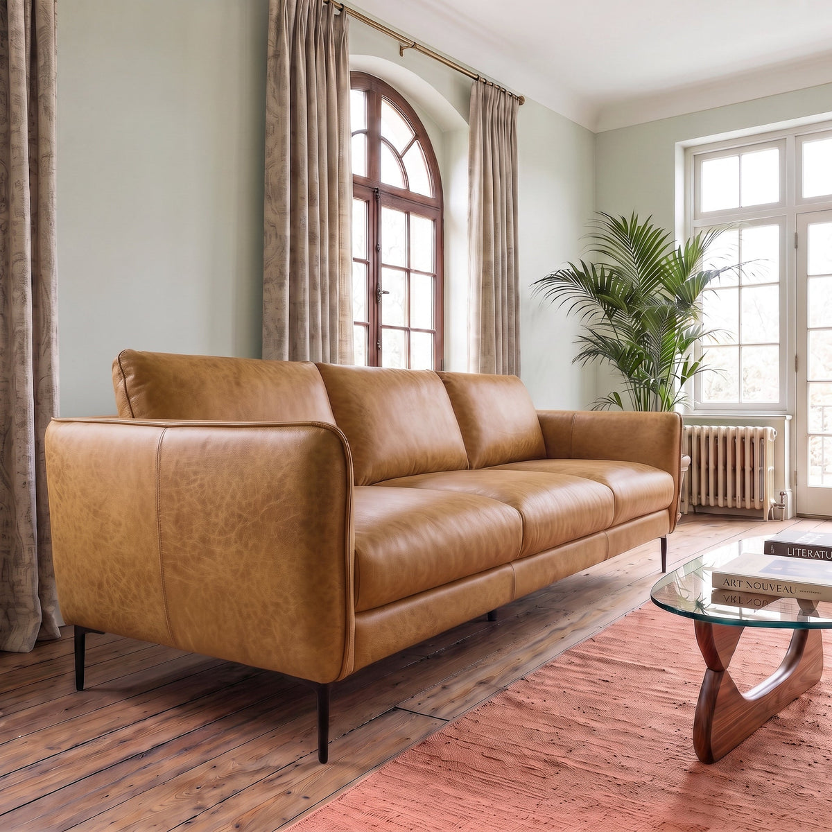 Cooperstown Tan TOP GRAIN LEATHER Sofa