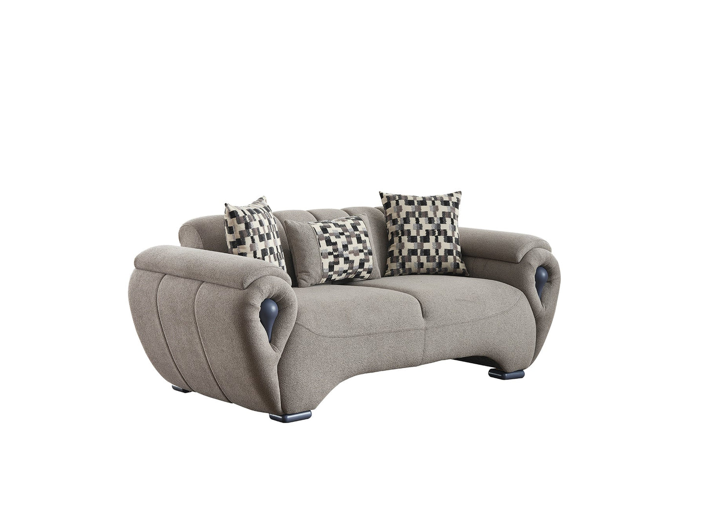 Damla 3-pieces (Sofa & Loveseat & Chair) Livingroom Set Cream