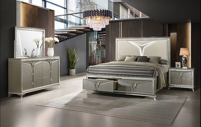 Master Champagne Panel Bedroom Set
