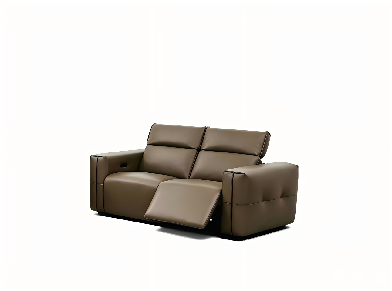 Ember Brown Italian Leather/Match POWER Reclining Sofa and Loveseat (3+2) MI-2500