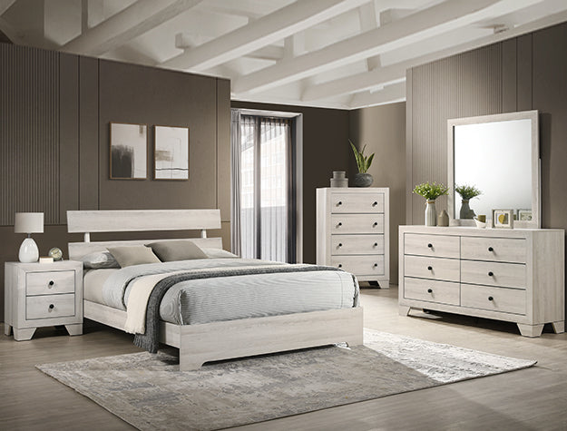 Atticus Youth White Platform Bedroom Set  B6980