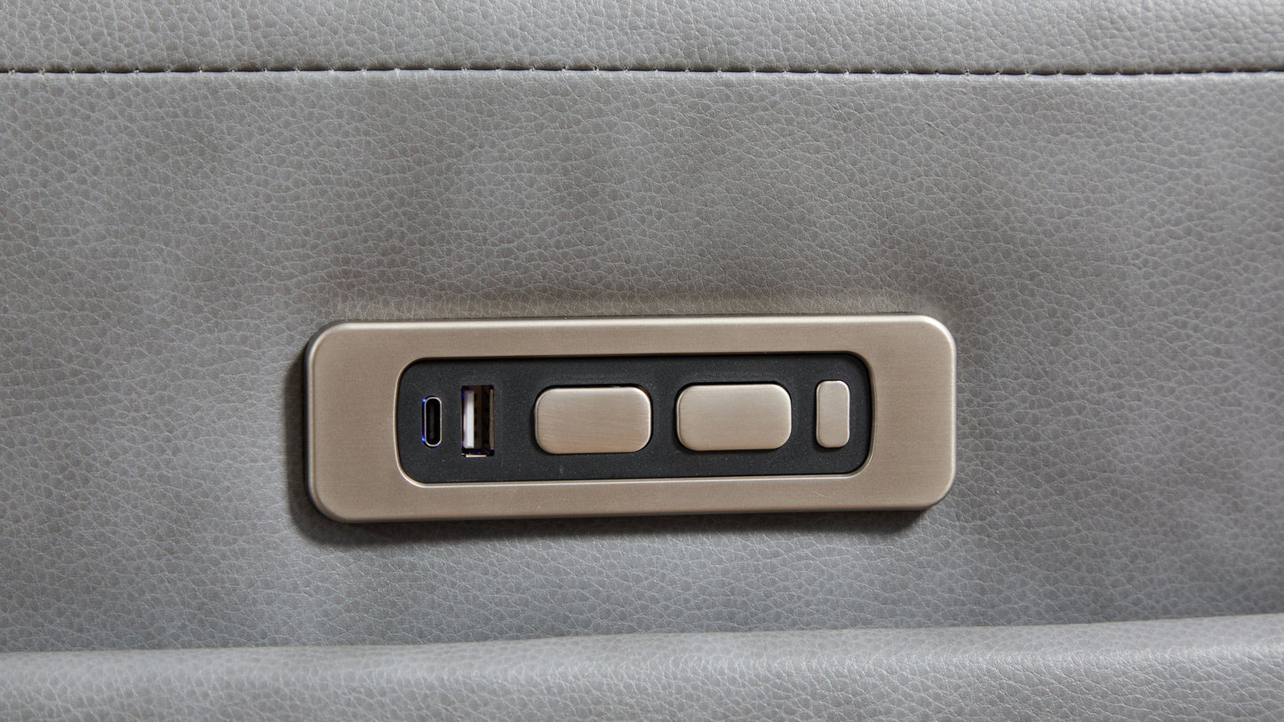 Divani Grey POWER/BLUETOOTH SPEAKERS RECLINING SECTIONAL S681