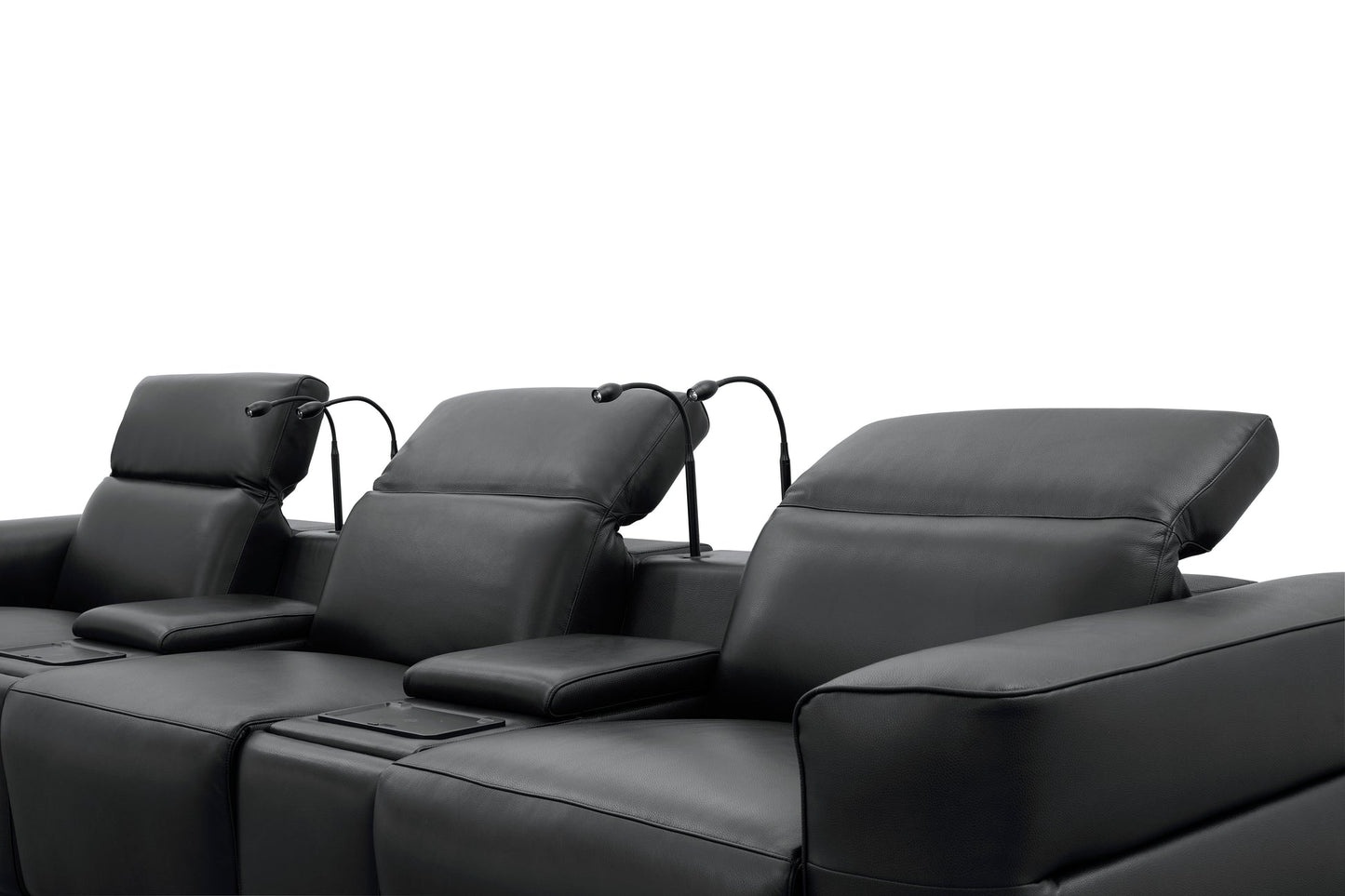Diamante Black 3pc POWER Reclining Sofa MI-2515