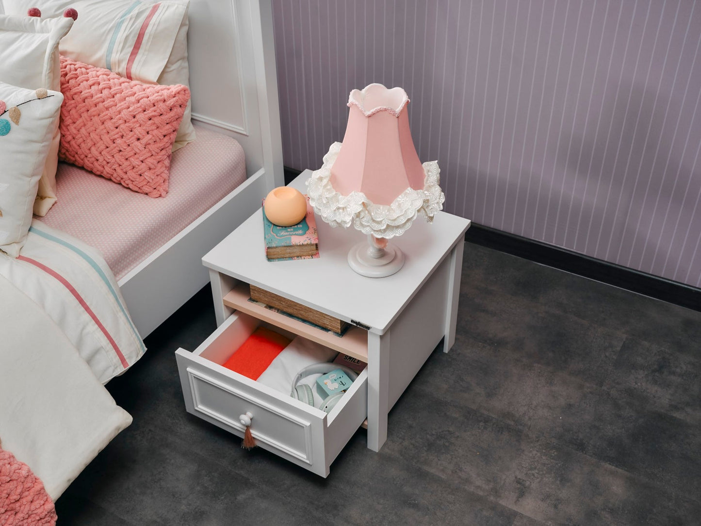 Alya Kids Room Set (Twin Bed &  Study Desk &  Nightstand)