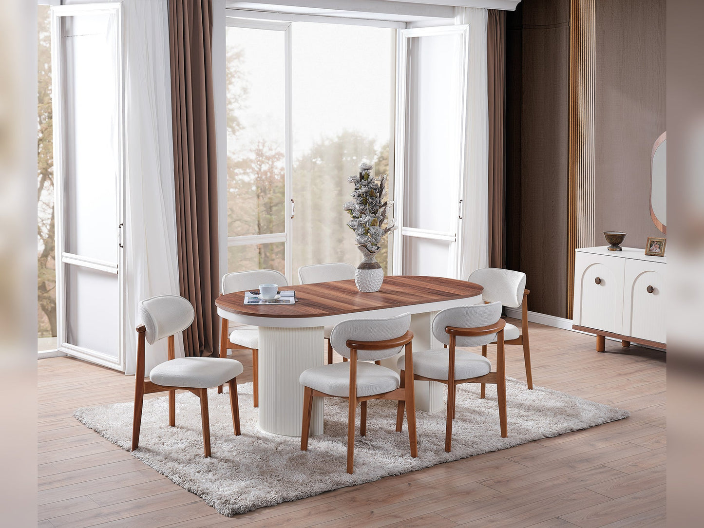 Bahama Diningroom (71"Dining Table & 6 Dining Chair)