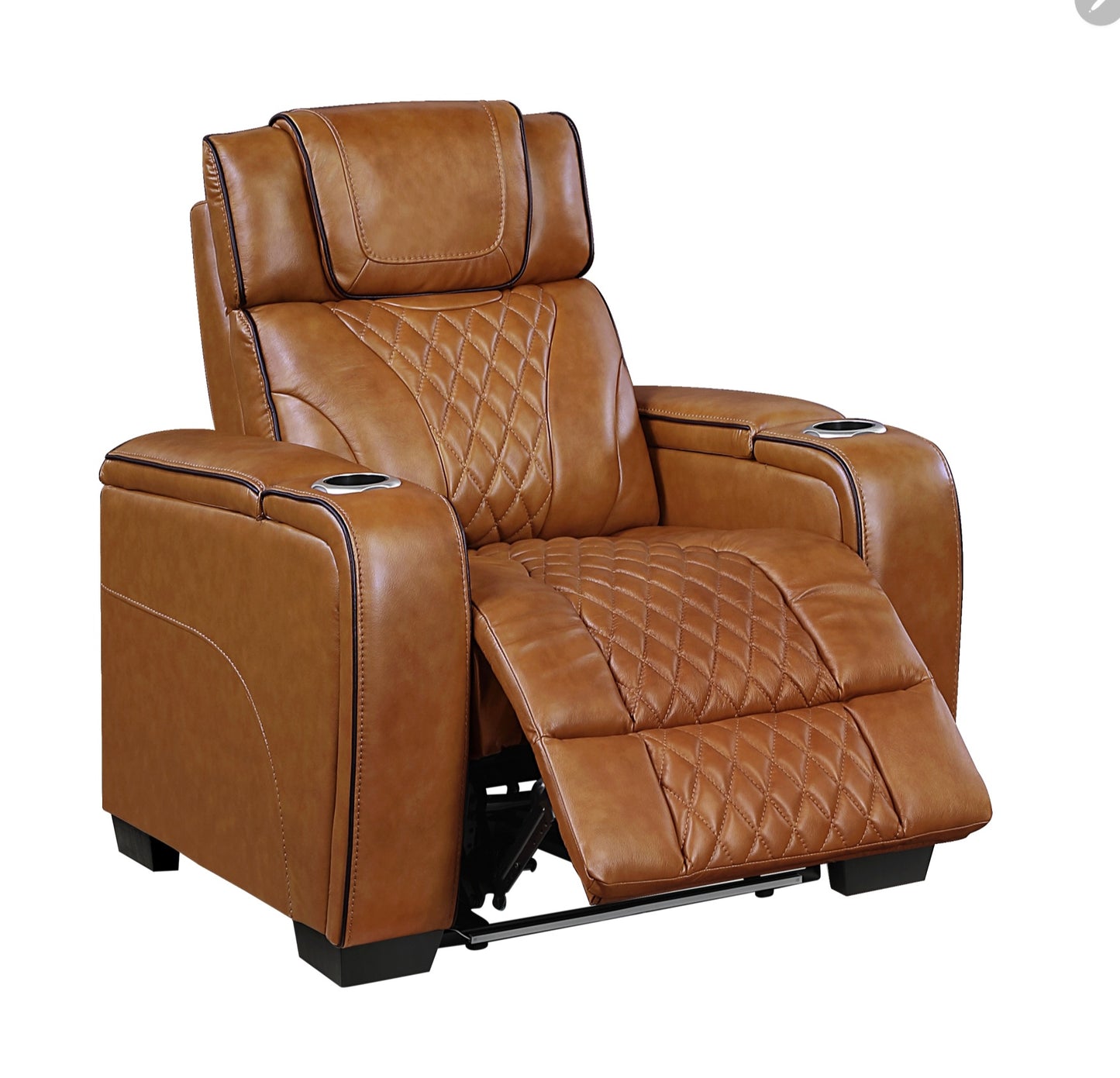 Apex TOP GRAIN LEATHER/POWER/LED/MASSAGE Reclining Set 8449