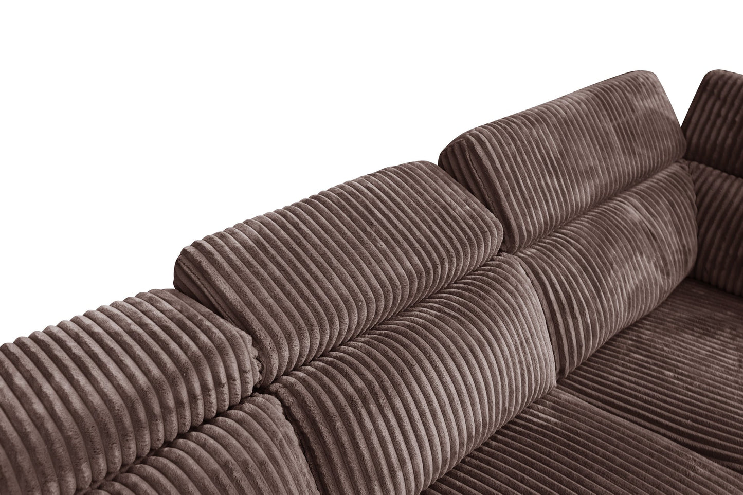 Yash Brown Corduroy POWER Reclining Sectional S7033