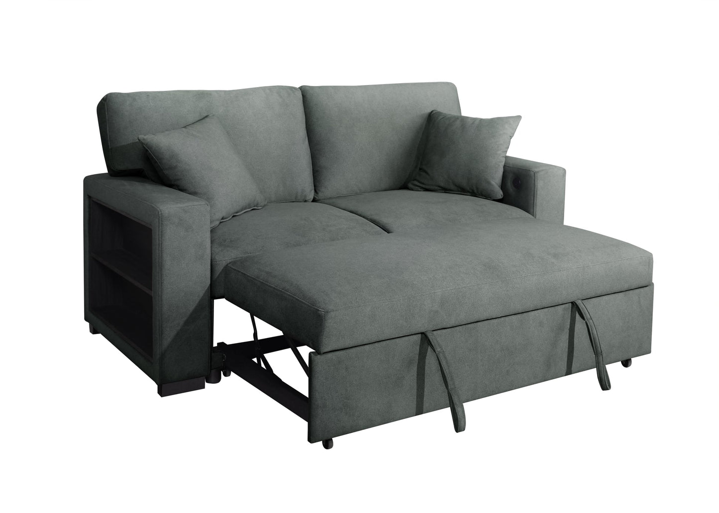 Bexley Grey Fabric Pull-Out Bed Living Room Set S3690