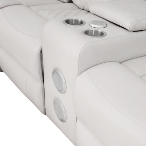 Radiant Grey POWER/LED/BLUETOOTH SPEAKERS Reclining Sectional SH8895