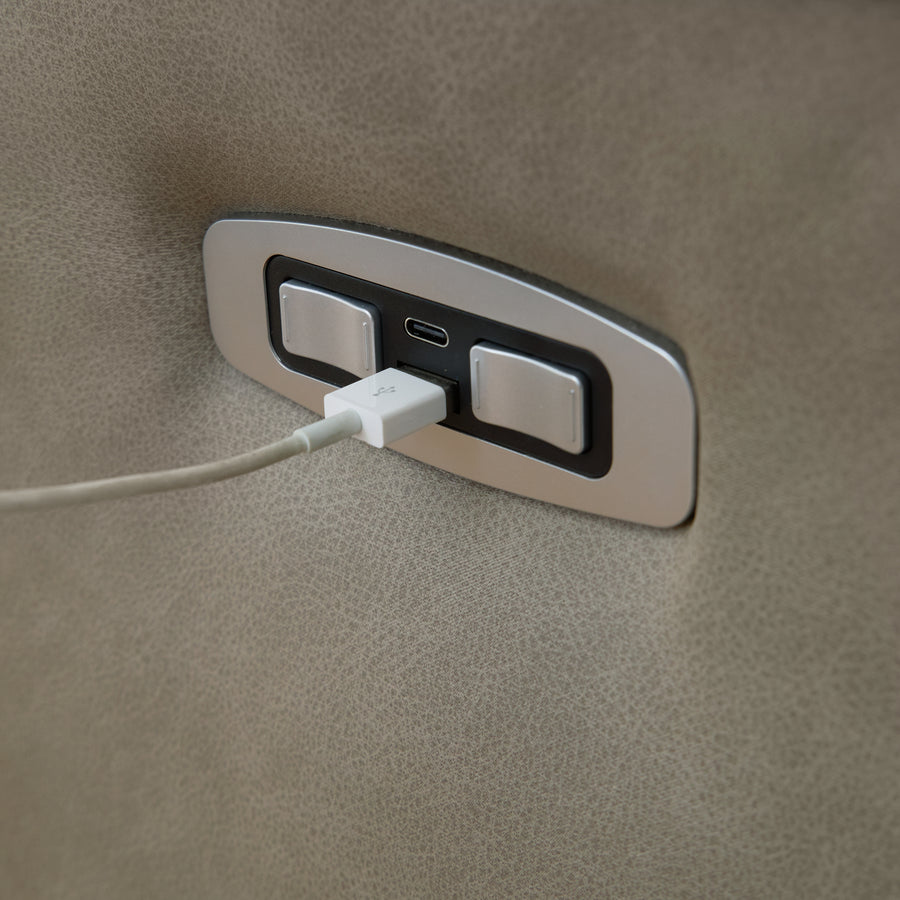 Narwhal Place Pebble 6pc Reclining Sectional with Storage Console | PC99201