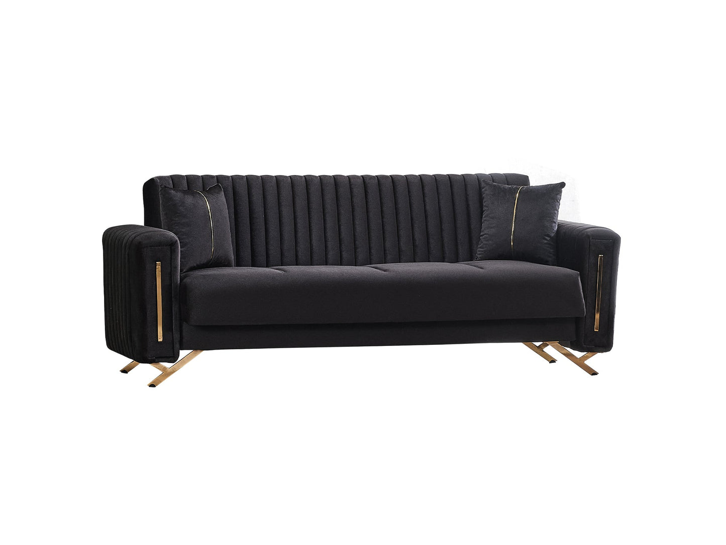 Senfoni 3-pieces (Sofa & Loveseat & Chair) Livingroom Set Black