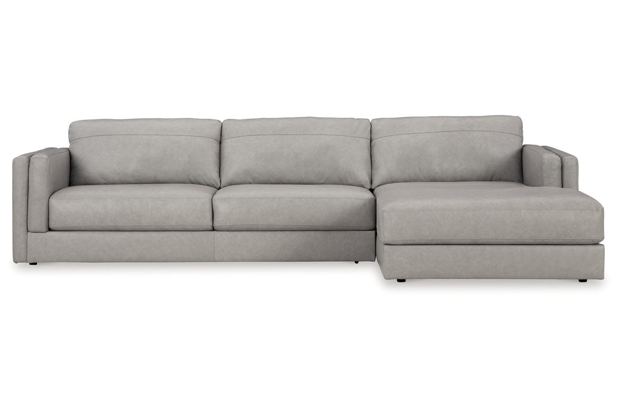 Amiata Glacier 2pc Sectional with Chaise 57404