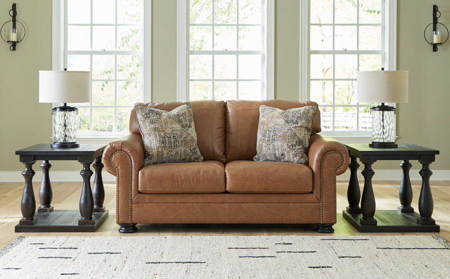 Carianna Caramel GENUINE LEATHER OVERSIZED Sofa And Loveseat