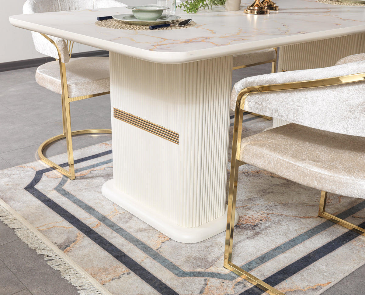 Santana Ivory 7-Piece Dining Set