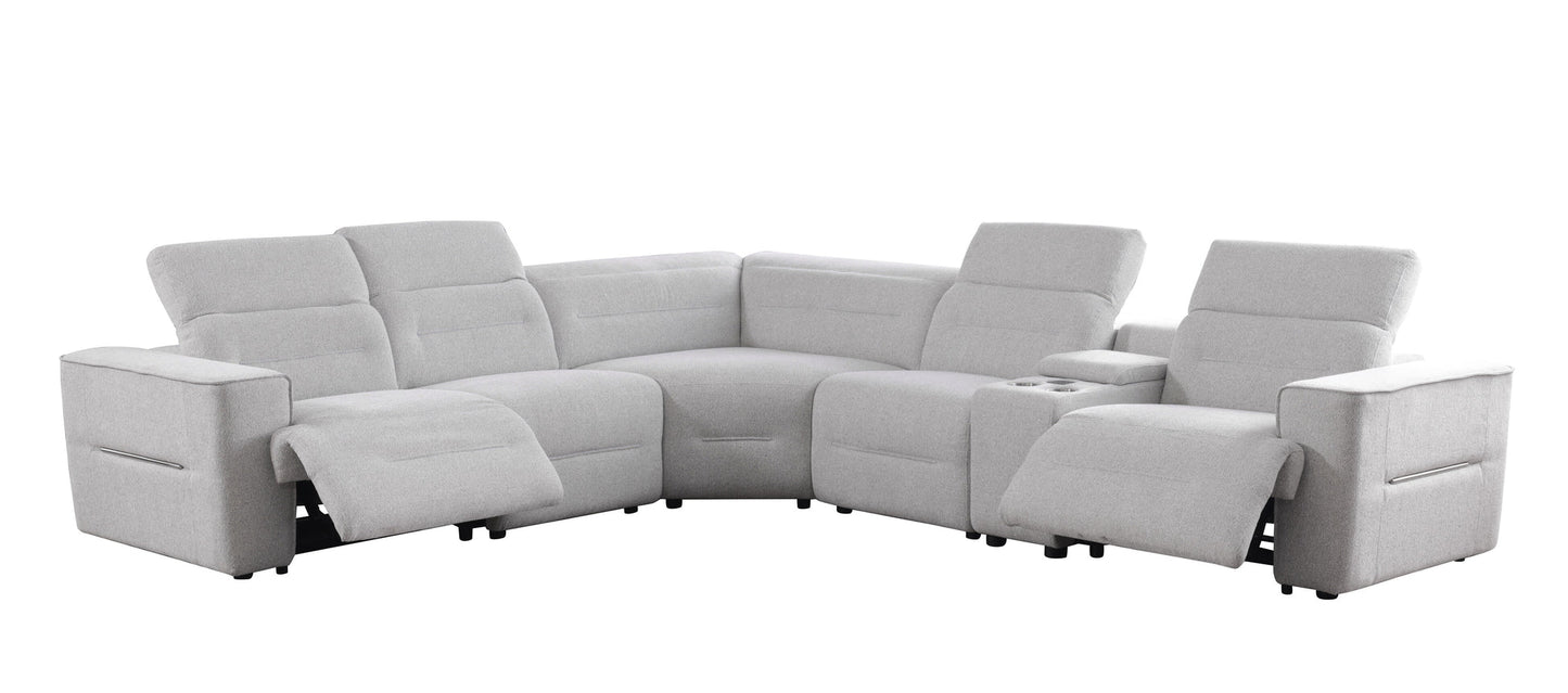 Nexus  Grey Fabric POWER Sectional MI-1265
