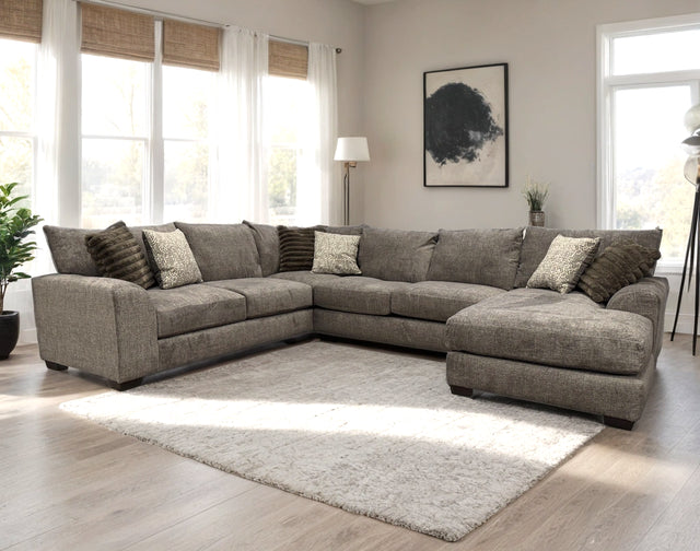 Taupe Fabric OVERSIZED Sectional 8600