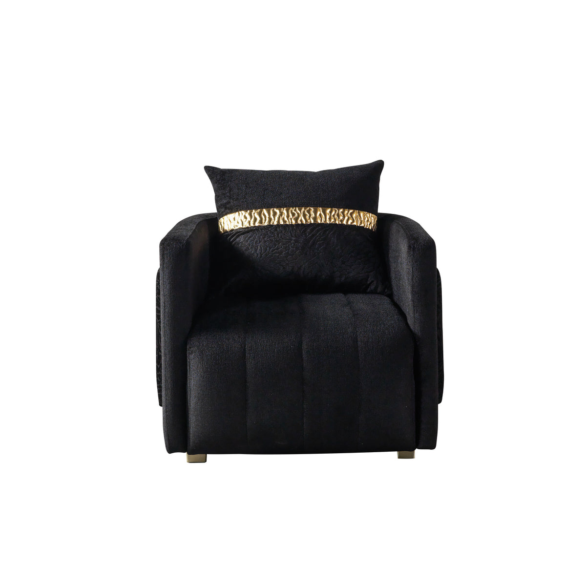 Carlina Black Velvet Living Room Set