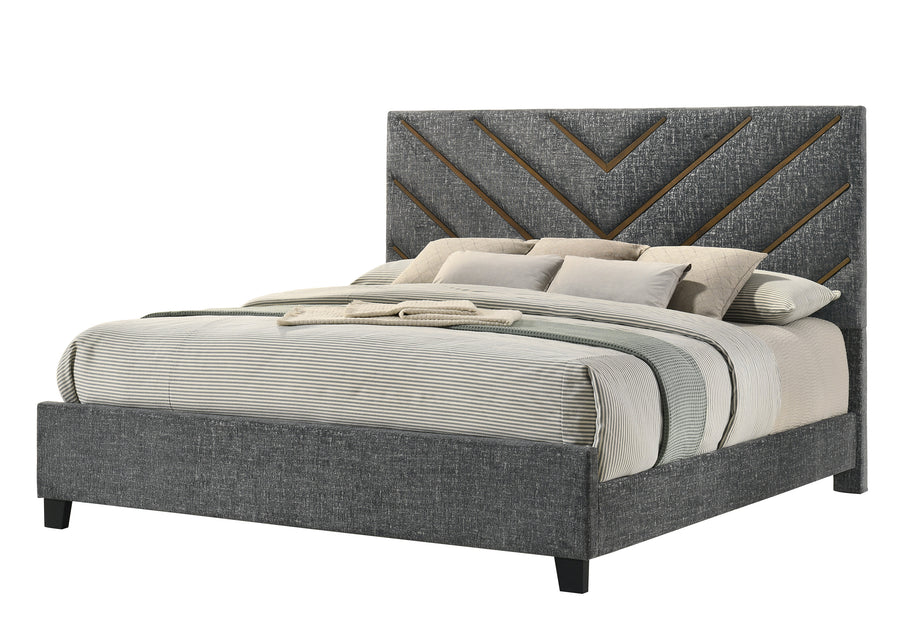 Zane Brown/Gray Upholstered Bedroom Set B9275