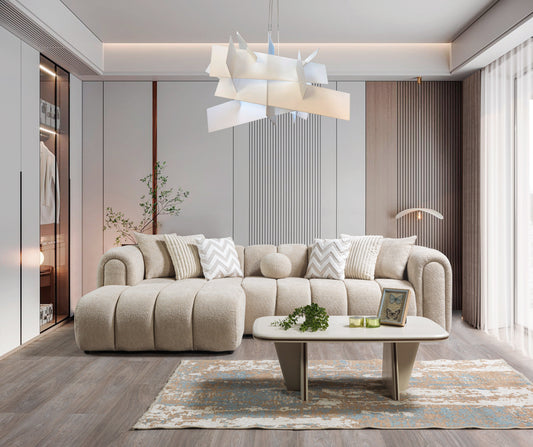 Lis Sand Boucle LAF 115" Sectional